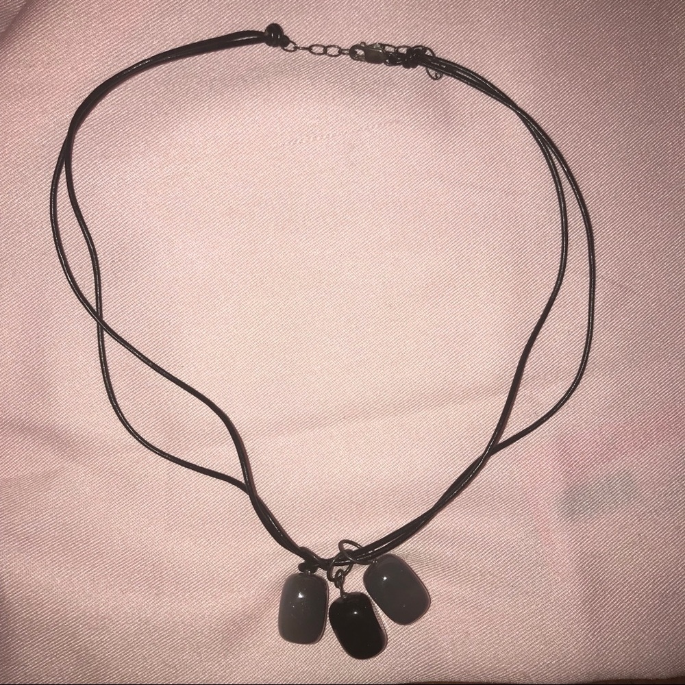 3 Gray Marble Necklace